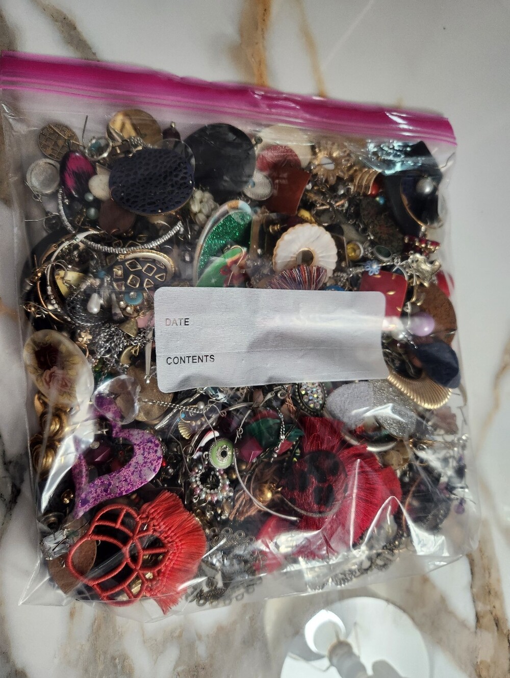 Crafting Lot ONLY Of Single Earrings For Repurposing And Crafting Art 2lbs. - Picture 2 of 6